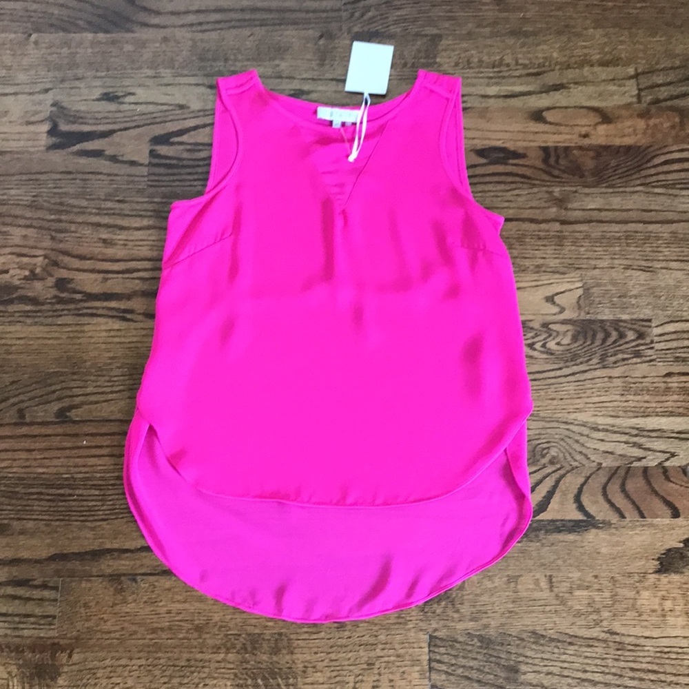 NWT, 1. State Sleeveless High Low Pink Top!